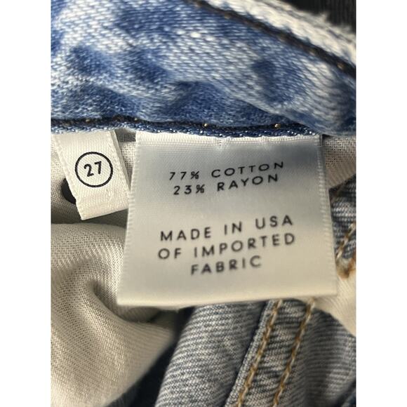 GRLFRND Carla Wide Leg Flare Distressed Jeans Women’s Sz 27 Gonna Fly Now - Picture 9 of 10